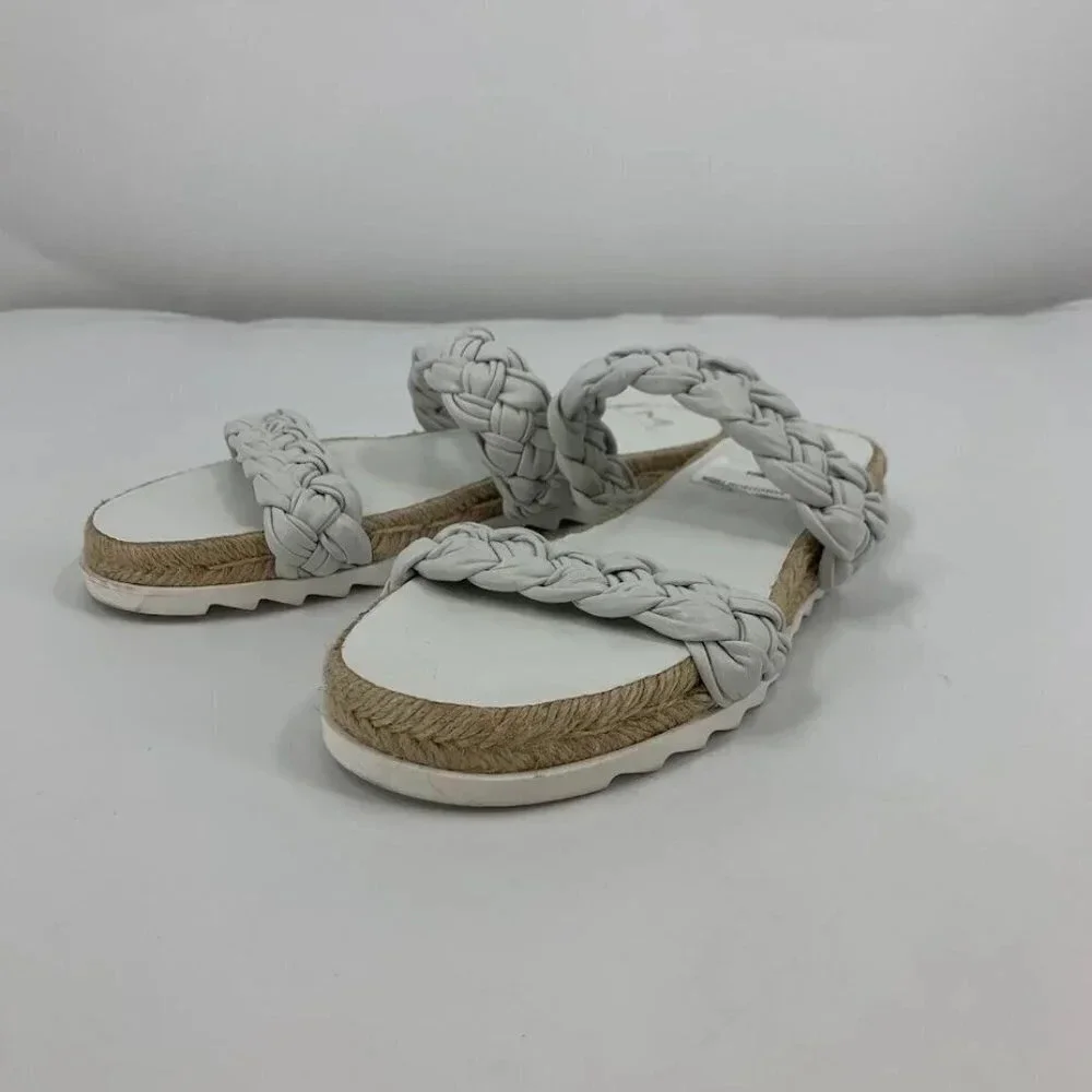 Marc Fisher Women's Jaime Braided Flat Espadrille Slip On Sandal Size‎ 7M NWOB